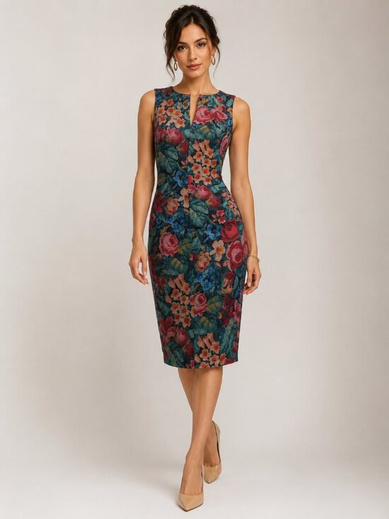 Phase Eight Dresses & Skirts - Phase 8 Sleeveless Floral Midi Floral Dress